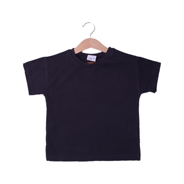 PLAIN DULL BLACK HALF SLEEVES T-SHIRT